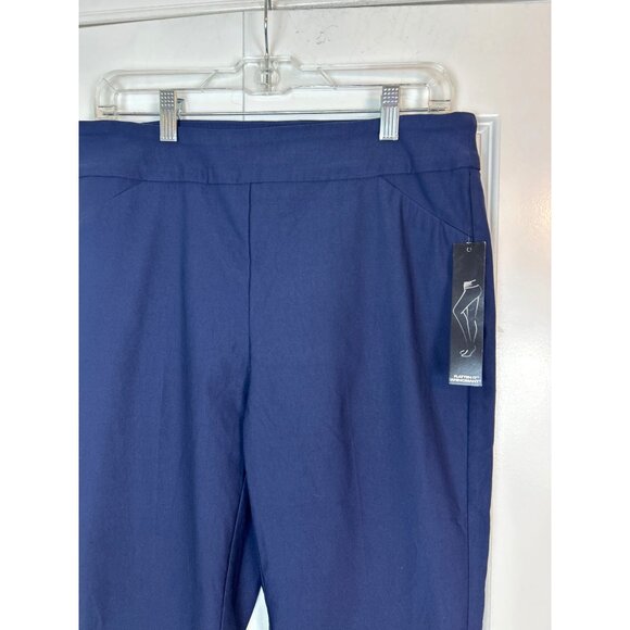 NWT Tribal Flatten It Tummy Control Ankle Pants Navy Lightweight Size 12 - Picture 3 of 11